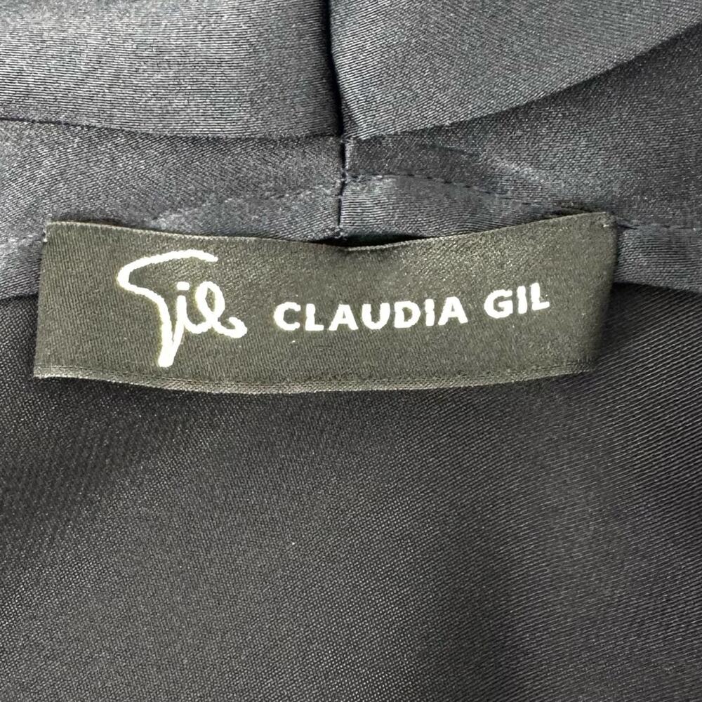 Claudia Gil‎ Blue Patterned Faux Wrap Sleeveless Dress with Jacket Silk Size 6 - Picture 14 of 14
